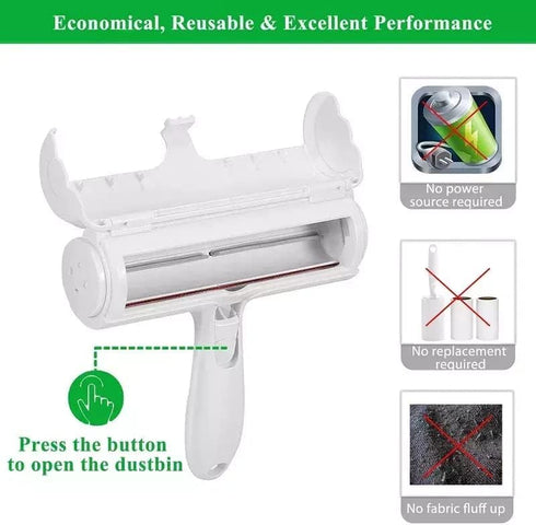 Dog Hair Cat Brush, Pet Grooming Hair Remover Lint Roller Supplies for Couch, Bed, Shedding Furniture, Car Carpet