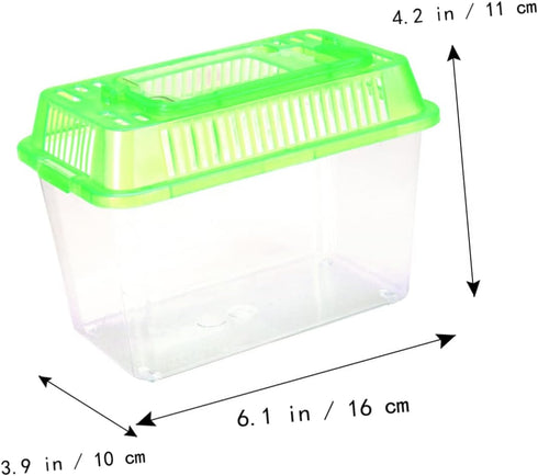 Betta Fish Tank LED Plastic Aquarium Gallon Fish Bowl, Portable Green Travel Fish Tank