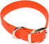Regal Dog Products Small Orange Dog Collar - Heavy Duty Double Buckle & D Ring, Adjustable Biothane Chew Resistant