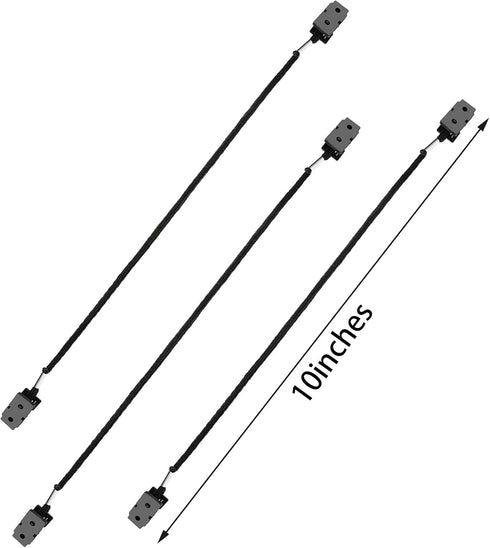 SATINIOR 6 Pieces Adjustable Strap Clips, Windproof Cap Retainers in Black, Large