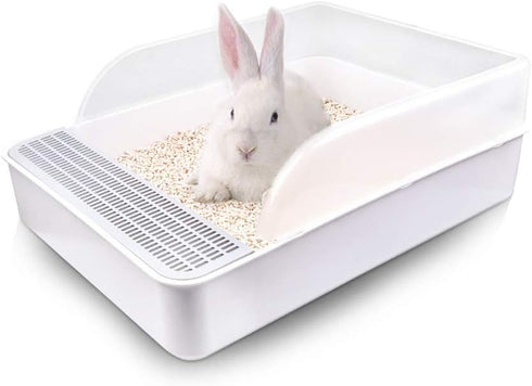 Tfwadmx Pet Small Rabbit Litter Box Toilet, Bunny Rectangle Potty Trainer, Corner Litter Box Pet Pan for Small