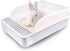 Tfwadmx Pet Small Rabbit Litter Box Toilet, Bunny Rectangle Potty Trainer, Corner Litter Box Pet Pan for Small