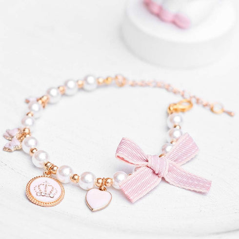 Fashion Pet Necklace Cat Pearl Crown Collar | Accessories Ornaments for Pet Cat Teddy Jewelry Collar