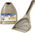 Petmate Scoop N' Hide Cat Litter Scoop with Holder, Brushed Nickel