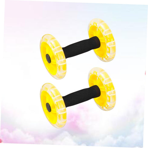 Toddmomy Abdominal Roller Workout Roller, Yellow Fitness Device, Ab Wheel Dumbbell Equipment