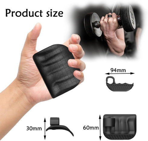 Wnddle Grips for Weight Lifting, Anti-Slip Workout Weight Lifting Grips, Ergonomic Rubber Hand Protector Gloves
