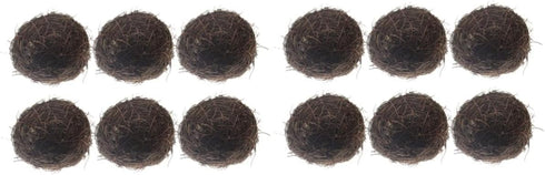 Alipis 12pcs Country Style Rattan Bird Nest Decor Lifelike Artificial Nesting for