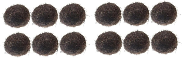 Alipis 12pcs Country Style Rattan Bird Nest Decor Lifelike Artificial Nesting for