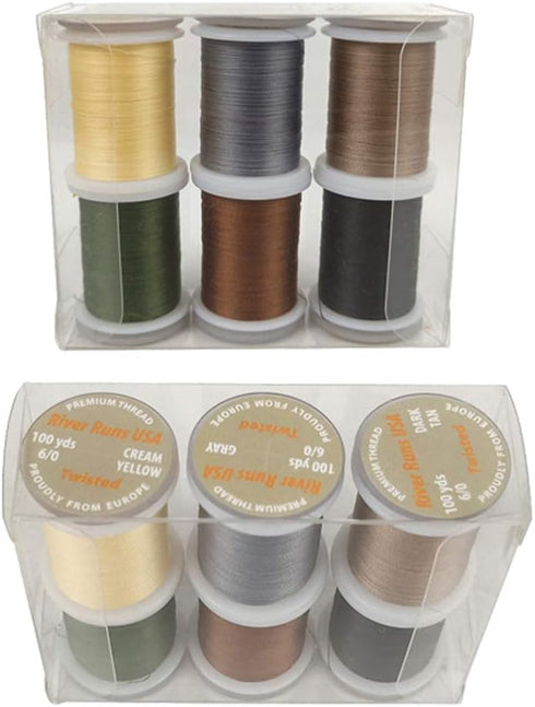 Riverruns Super Realistic Fly Tying Material, Twisted Thread 3/0, 6/0, 8/1, Body Thread Proudly from Europe