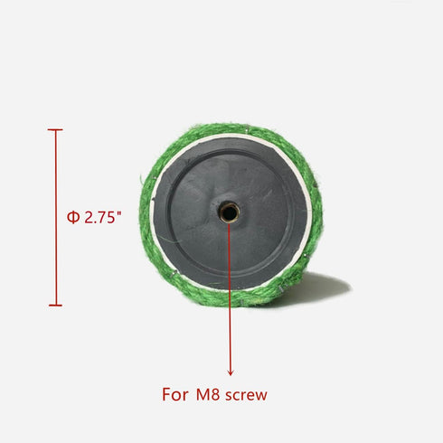 2-Pack Cat Tree Replacement Post 15.75" L, 2.75" Ø Green Cat Scratching Post with M8 Bolt