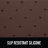 Gorilla Grip 100% Waterproof Raised Edge Silicone Pet Feeding Mat, Dog Cat Food Mat, 16x10, Brown