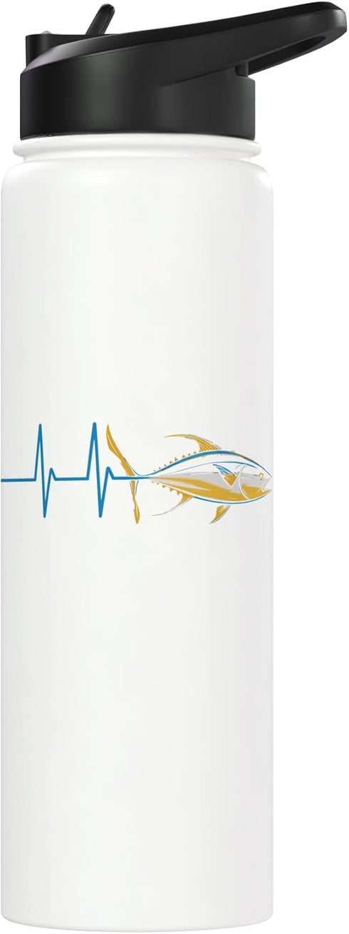 Tuna Fish Tuna Lovers Tuna Heartbeat Stainless Steel Insulated Water Bottle