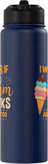 Ice Cream Gift For Women Sundae Gelato Foodie I Wonder If Ice Cream Thinks About Me Too Sundae Gelato Stainless Steel