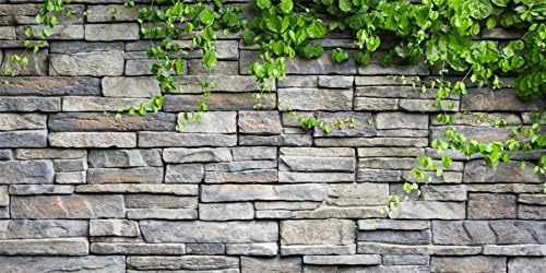 AWERT Vinyl 48x24 Inches Stone Brick Wall Aquarium Background - Rock Fish Tank Background