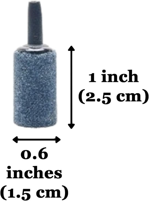 SunGrow 10-Pack Air Stone Bubble Cylinder for Aquarium Air Pump, 1 Inch Fish Tank Air Diffuser