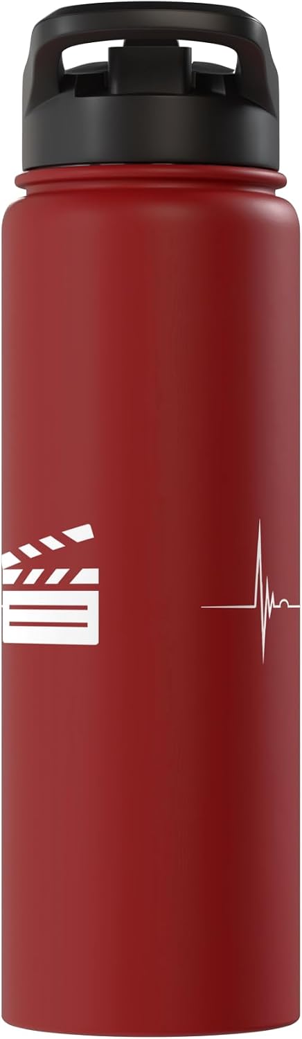 Film Director Filmmaking Videographer Producer Filmmaker Film Producer Clapboard Heartbeat EKG Pulse Stainless Steel