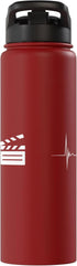 Film Director Filmmaking Videographer Producer Filmmaker Film Producer Clapboard Heartbeat EKG Pulse Stainless Steel