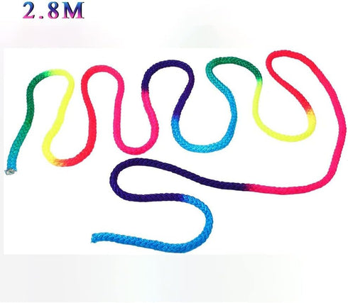 Gymnastics Sports Rope, 2.8m Arts Training Jumps Rope, Rhythmic Gymnastics Equipment, Solid Colorful Rope