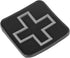 10 1" 1" Eleven PVC Medic Cross Patch | x Hook Backing (Black/Grey)