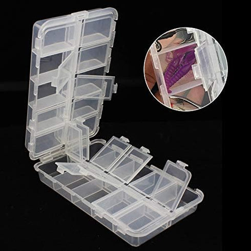OriGlam Premium Tackle Boxes, 20 Compartments Plastic Storage Organizer, Adjustable Fishing Box