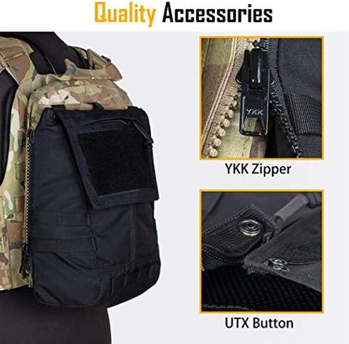 IDOGEAR Tactical Zip-on Panel Pouch Military Backpack Vest Accessory Bag for CPC AVS JPC2.0