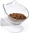 Luck Dawn Cat Elevated Bowl with Raised Stand, 15 Degree Tilted Design Neck Guard Stand for Cats or Small Dogs