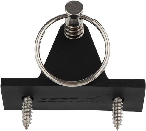 VTurboWay 4 Pack Marine Grade Nylon Bimini Top 90° Plastic Deck Hinge with Pin & Ring, 316 Stainless Steel