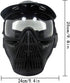 Tactical Mask for Airsoft, Full Face Gear with Goggles, Impact Resistant for BB Hunting, CS Game, Motocross Skiing