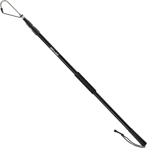 SAN LIKE Telescopic Fishing Gaff, Aluminum/Fiberglass Pole with Nonslip Rubber Handle and Stainless Steel Hook
