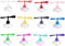 Homoyoyo 10 Pcs Mini Bike Accessories, Trendy Decor for Lovely Helmet, Dragonfly Propeller Suction Decor