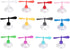 Homoyoyo 10 Pcs Mini Bike Accessories, Trendy Decor for Lovely Helmet, Dragonfly Propeller Suction Decor