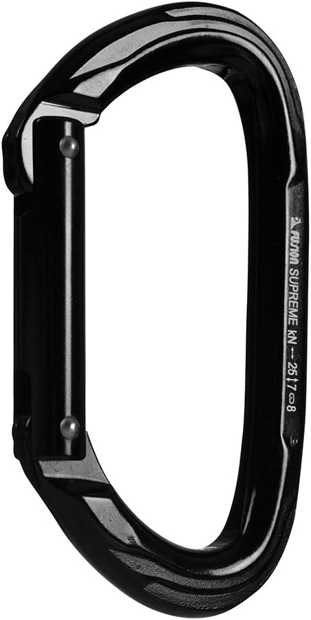 Fusion Climb Vapor Aluminum Modified D Black Carabiner 5-Pack (FP-8122-ST-BLK-5P)