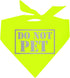 Do Not Pet Reflective High Visibility Neon Dog Bandana (Neon Yellow, OS 834) for Night Safety