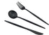 Gugrida Luxury Black Matte Portable Stainless Steel Travel Flatware Set of 7, Eco-Friendly with Carrying Case