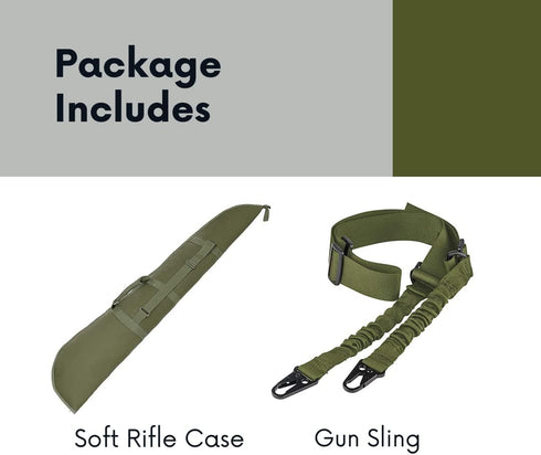 Shotgun Case Thick Padding, 52" Rifle Bag with Adjustable Carry Strap, Accessories Two Points