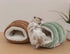 LOS ANDES Hamster Warm Bed House Hideout Soft Washable Mice, Rat Nest Small Animal House Cage Accessories for Mice