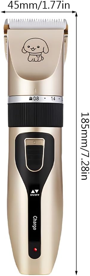 Olnverath Trimmer 4 Dog Grooming Clippers - Low Noise Rechargeable Electric Cat Shaver Shears for All Pets, Dog