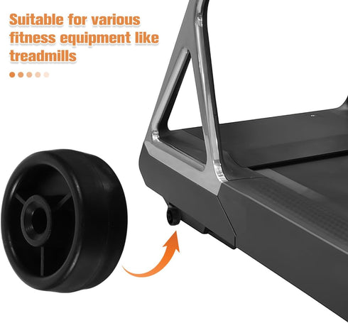DECHOUS Heavy Duty Plastic Roller Wheel Replacement for Fitness Equipment Smooth Workout Plastic Casters for Treadmill