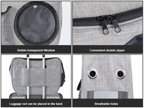 OWNPETS Pet Sling Carrier - Airline Approved Travel Bag for 10-15lb Small Dogs, Comfortable and Adjustable