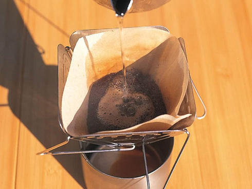 Snow Peak Collapsible Coffee Drip - Stainless Steel Pour-Over Gear for Camping