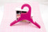 Pet Clothing Hanger, 10PCS Plastic Anti-Skid Rack for Small Animals (Pink, S)