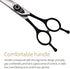 Fenice 7.5" Professional Grooming Scissors for Dogs, Curved Shears Made of Japanese Stainless Steel (Black)
