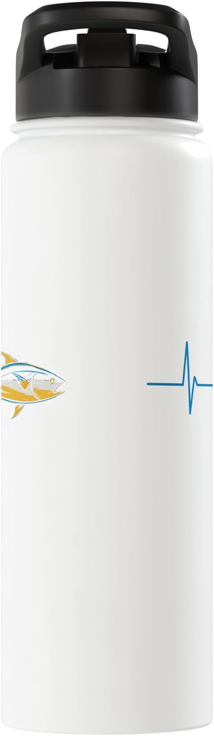 Tuna Fish Tuna Lovers Tuna Heartbeat Stainless Steel Insulated Water Bottle