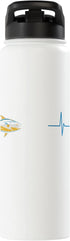 Tuna Fish Tuna Lovers Tuna Heartbeat Stainless Steel Insulated Water Bottle