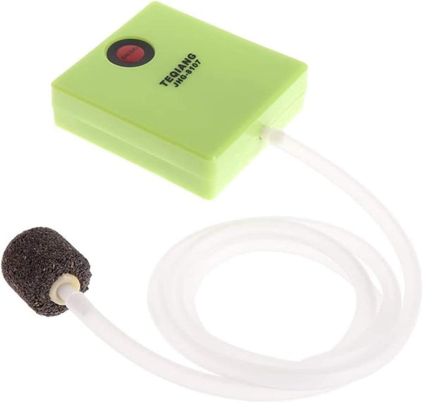 Oxygen Pump Aquarium Air Pump, Portable Dry Battery Operated Fish Tank Aerator with Air Stone and Tube