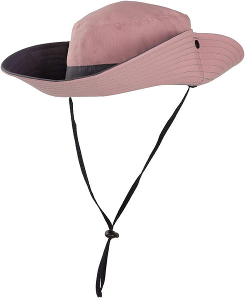 Rosoz Ponytail Sun Bucket Hats for Women - UV Protection Foldable Mesh Wide Brim for Hiking & Fishing