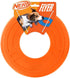 Nerf Dog Atomic Flyer 10 Inch Outdoor Dog Fetch Toy, Rubber Flying Disc for Medium and Large Dogs, Orange