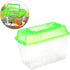 Betta Fish Tank LED Plastic Aquarium Gallon Fish Bowl, Portable Green Travel Fish Tank