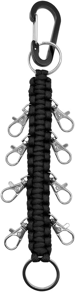 Hooshing Cheer Bows Holder, Handmade Carabiner Paracord Keychain for Teen Girls Cheerleading Sports
