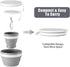 Odoland Mess Kit for Camping 1 Person with Silicone Collapsible Bowl Collapsible Cup & Stainless Steel Spoon for Backpacking Outdoor Camping Hiking and Picnic